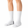 Calcetines deportivos 35-38 de punto blanco y gris de caña media acanalados