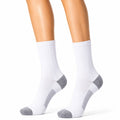 Calcetines deportivos 39-42 de punto blanco y gris acanalados
