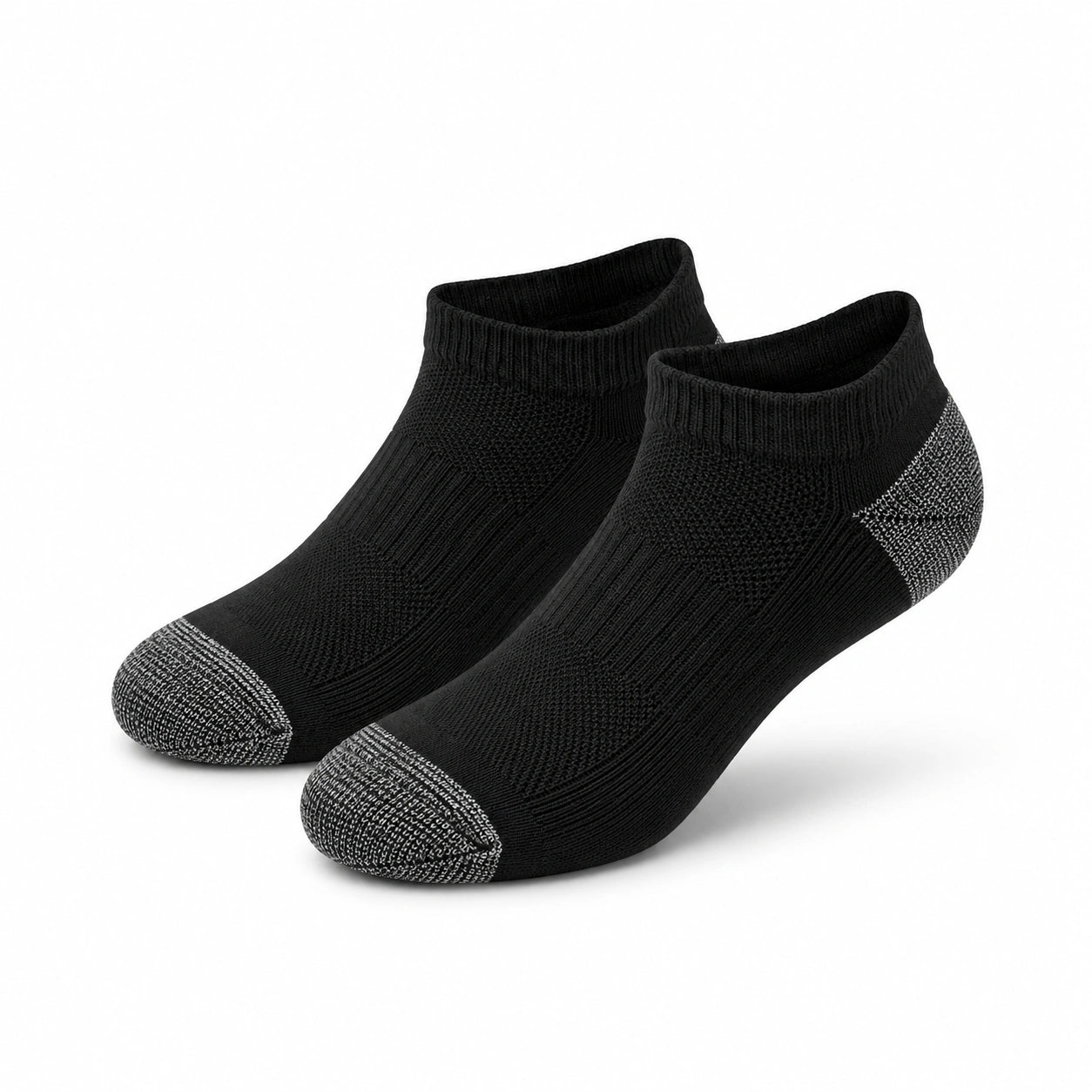 Calcetines tobilleros talla 43-46 de punto negros y grises para deporte