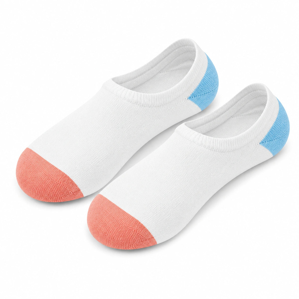 Calcetines invisibles talla 43-46 de punto blanco coral y azul para uso diario