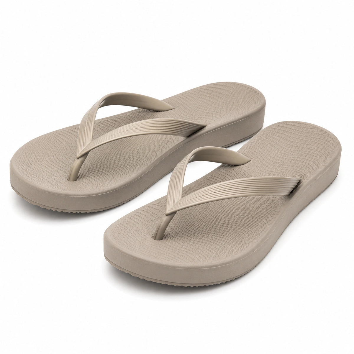 Chanclas 38/39 de EVA beige con tira en V para uso diario