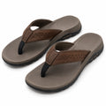 Chanclas talla 38/39 marrón de material sintético con suela antideslizante para uso casual