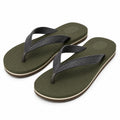 Chanclas talla 40/41 de material sintético verde y negro para verano