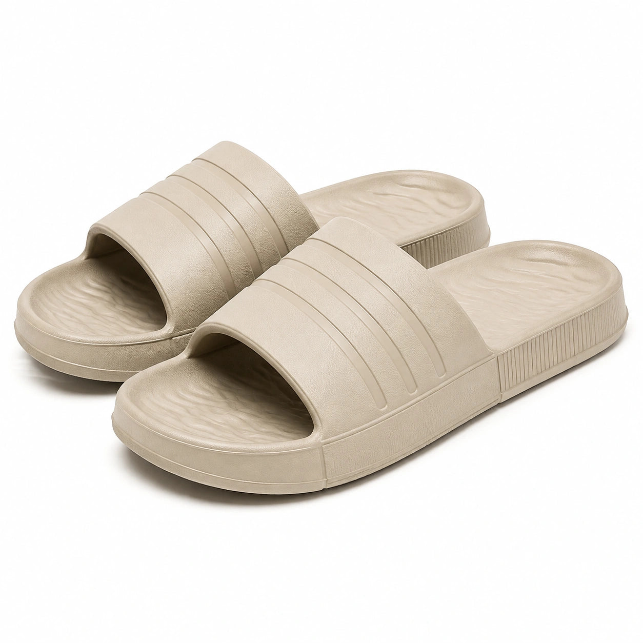 Chanclas de pala talla 36/37 en material sintético beige - ligeras para uso diario