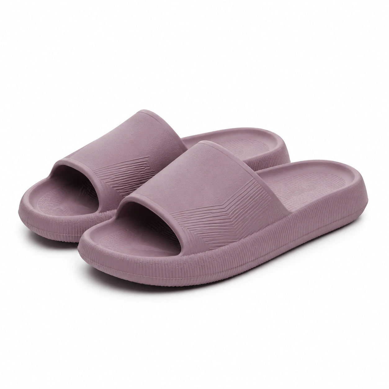 Sandalias tipo pala talla 36/37 de material sintético lila para baño con suela antideslizante