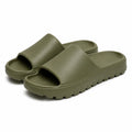 Chanclas talla 36/37 de espuma sintética verde oliva con suela gruesa antideslizante