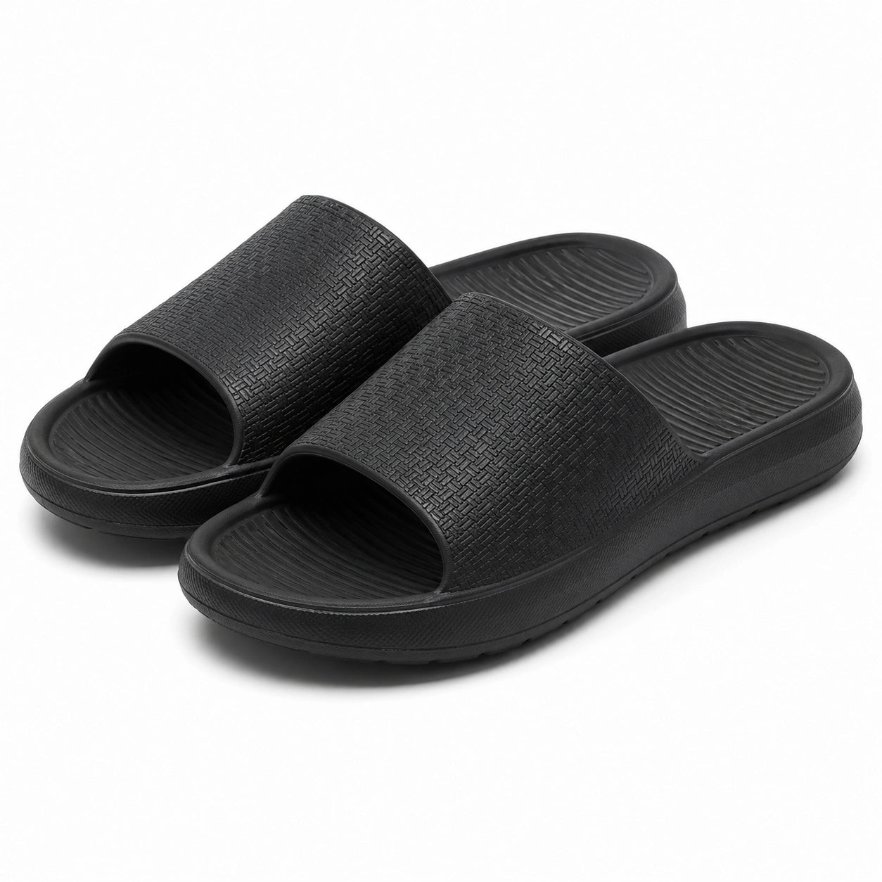Chanclas talla 40/41 de EVA negro con suela acolchada para uso diario